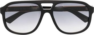 Gucci round-frame sunglasses - unisex - Acetate - 58 - Black