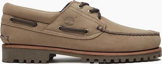 Timberland Mens Authentic 3-Eye Lug Boat Shoe Beige - Brown - Size: 11