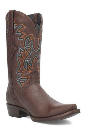 Dingo Gold Rush Pebbled Leather Cowboy Boot in Brown at Nordstrom Rack, Size 9