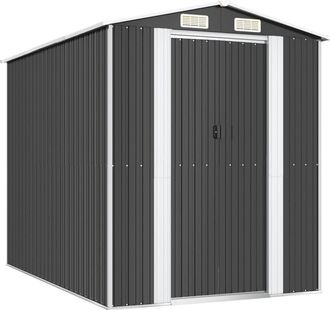 vidaXL Cobertizo De Jard&iacute;n Acero Galvanizado Antracita 192x274x223 Cm Vidaxl