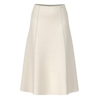 Marc Cain Rokken, Dames, Beige, M, Leer, Rokken Midi Rok