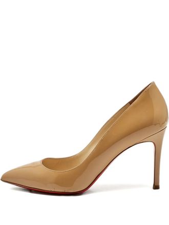 Christian Louboutin Pigalle Follies pumps met puntige neus - Beige