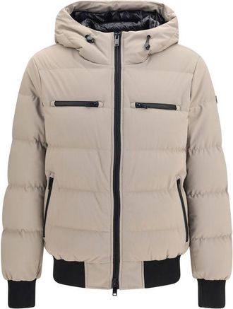Moose Knuckles Beige Nylon Shell Mens Jacket
