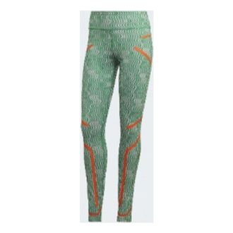 adidas (WMNS) adidas by Stella McCartney TruePurpose Printed Training Legging Asia Sizing Green Orange HI6046