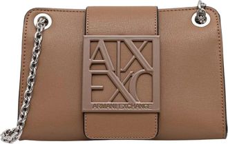 A|X Armani Exchange Susy Schoudertas - Dames - Schoudertassen - Beige - ONE Size - Tassen