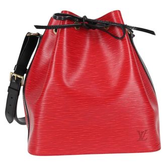 Louis Vuitton Bicolor Petit Noe Epi Leather Red Leather Handbag (Pre-Owned)