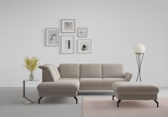 Sit&more Ecksofa &raquo;Fashion L-Form&laquo; wahlweise mit Kopfteilverstellung und Vorziehsitz, motorisch