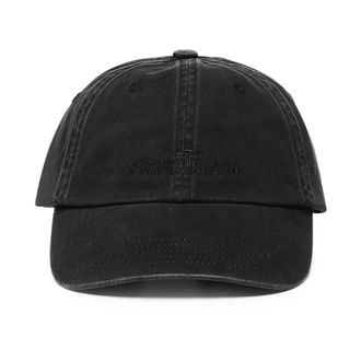 Stone Island Embroidered Hat - male - Stone Island - Hats & Caps - Black - ONE SIZE - Accessories