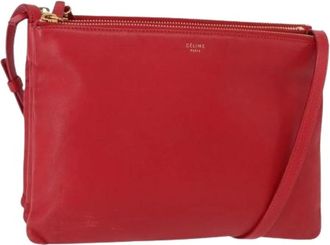 Celine Pre-owned Cross Body Bags, female, Red, Size: ONE SIZE Pre-owned Vintage Leather Cross Body Bag