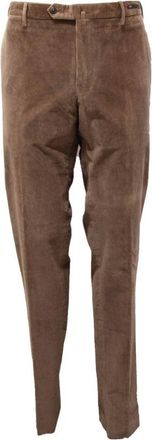 PT01 Pt01, Heren, Broeken, Bruin, Maat: 2XL Velours