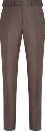 Ermenegildo Zegna Pantaloni effetto mélange - Marrone
