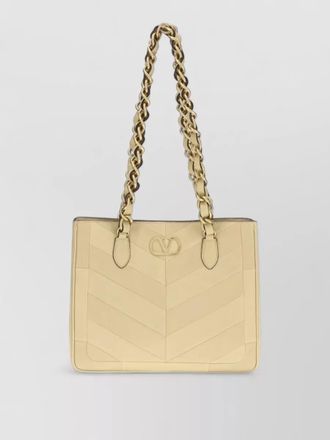 Valentino Garavani napa leather calf shoulder bag chevron chain