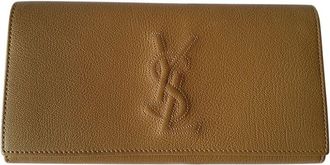 Saint Laurent Tan Grained Leather Wallet