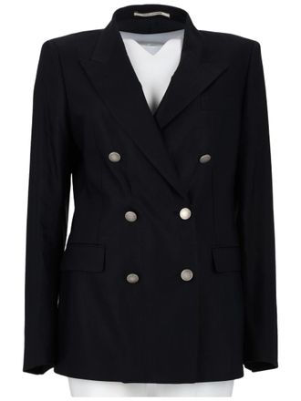 Tagliatore Tailored Double-Breasted Jacket With Metallic Accents