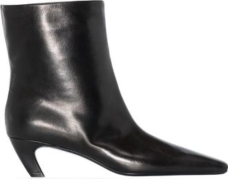 Khaite Black Arizona Ankle Boots