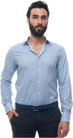 Carrel Casual overhemd - Heren - Casual Overhemden - Blauw - 4XS - Katoen - Overhemden