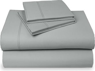California Design Den Hotel Luxe 800 Thread Count 100% Cotton Sateen Sheet Set in Light Grey at Nordstrom, Size Queen