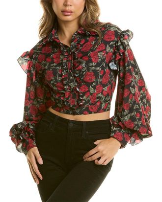 Rokh Rose Print Blouse