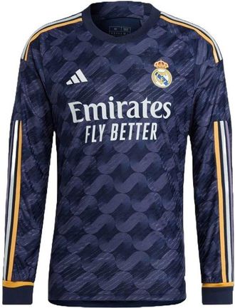 adidas Real Madrid 23/24 Long Sleeve Away Authentic Football Jesrey Asia Sizing Navy IA9984