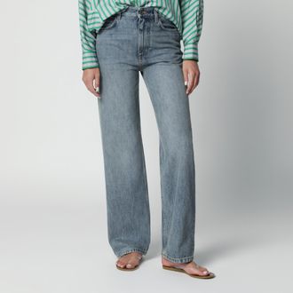 Loewe Anagram-embroidered jeans in washed cotton denim