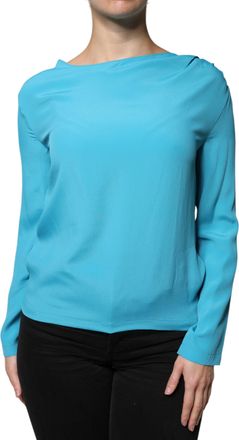 Moschino Boutique Moschino Round Neckline Long Sleeves Blouse Womens Top (Pre-Owned)