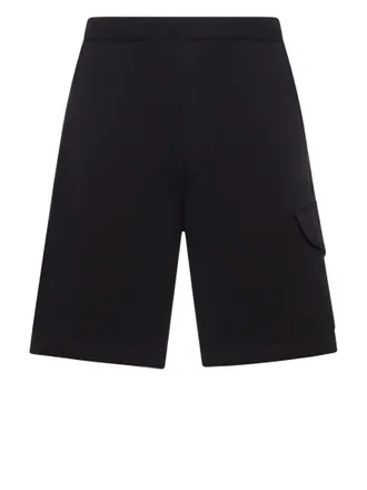 C.P. Company Brushed Cotton Bermuda Shorts With Drawstring Waist And Logo Detail