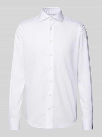 Profuomo Slim Fit Businesshemd aus Twill in Weiss, Größe 40