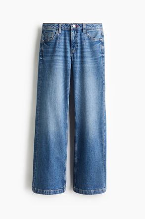 H&M Wide Regular Jeans - Denimblau