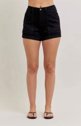 Judy Blue High Waist Aurora Weekender Shorts In Black
