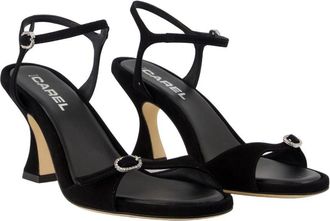 Carel Womens Celeste Sandals - Carel Leather Black Calfskin Shoes
