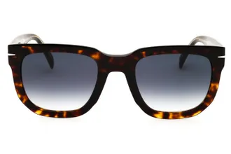 David Beckham DB7118S Tortoiseshell Rectangular Sunglasses - Brown