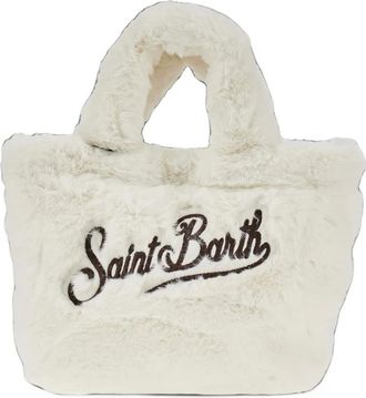 MC2 Saint Barth Vanity Mini Soft Handtas - Dames - Tassen - Wit - Maat: ONE Size Zijde