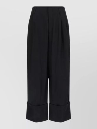 Darkpark diana trousers pleated front cuffed hem