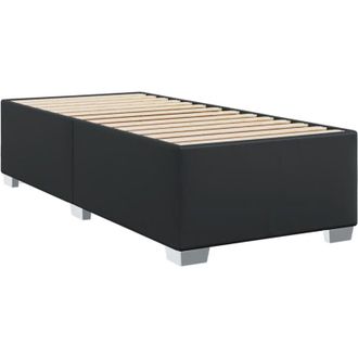 vidaXL Vidaxl - Estructura De Cama Sin Colch&oacute;n Cuero Sint&eacute;tico Negro 90x200 Cm
