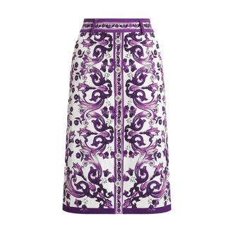 Dolce & Gabbana Midi Skirts, female, Multicolor, Size: S Midi Skirt