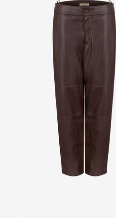 Twinset Kunstlederhose mit Kontrastnähten