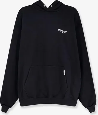 Represent Felpa in cotone con stampa logo frontale - REPRESENT - gender_Man