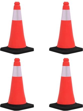 vidaXL Vidaxl - Conos De Tr&aacute;fico Reflectantes Con Base Pesada 4 Uds 50 Cm