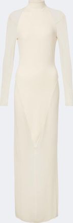 Alaia Ala&iuml;a Semi-sheer jersey maxi dress