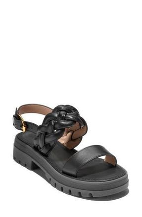 Cole Haan Cressida Lug Sandal in Black Leather at Nordstrom Rack, Size 9