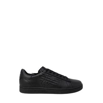 Emporio Armani Lace-Up Sneakers - Heren - Schoenen - Zwart - Maat: 44 1/2 EU Poliester