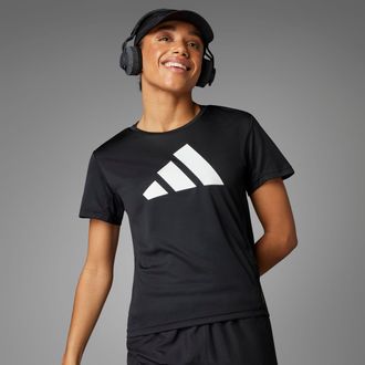 adidas Laufshirt ADIDAS PERFORMANCE RUN IT TEE, Damen, Gr. XS, schwarz, Obermaterial: 100% Polyester, normal, Rundhals, Shirts Laufshirt