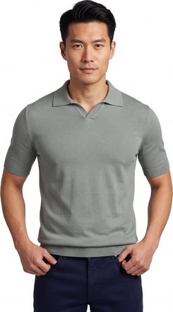 Thomas Maine katoenen Thomas Maine polo v-hals groen effen