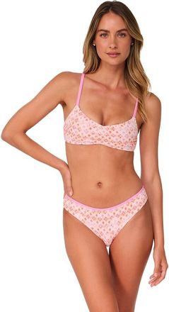 Swim Systems Sylvia Bralette Bikini Swimsuit Top in Coral Kiss Scrunch at Nordstrom, Size Xx-Large