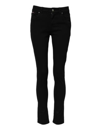 Dolce & Gabbana Womens Black Cotton Skinny Mid Waist Denim Jeans Elastane Clothing