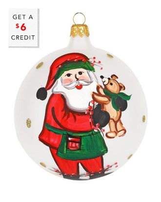 Vietri Vietri Old St. Nick Teddy Bear Ornament With $6 Credit