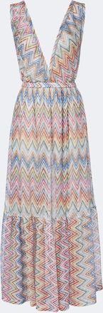 Missoni Vestido de playa de tul en zigzag