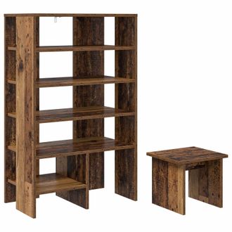 vidaXL Armario Zapatero 2 Uds. 62 X 35 X 100 Cm Madera De Ingenier&iacute;a Vidaxl