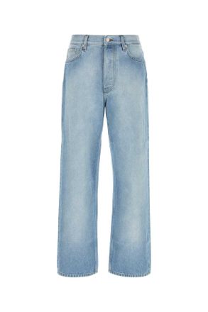Dries Van Noten Mens Denim Pine Jeans - Light Grey Cotton - Size 31 (Waist)