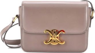 Celine Borsa a tracolla Triomphe in pelle di agnello - Grigio